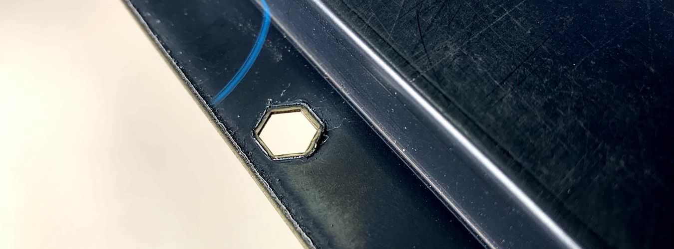 Anti-ujjlenyomatmentes rozsdamentes acéllemez hatszögletes lyukasztás kép-1