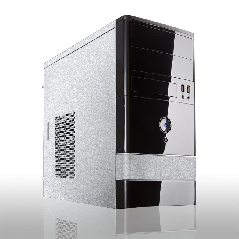 Computer case decorated with metallic series laminated metal plate